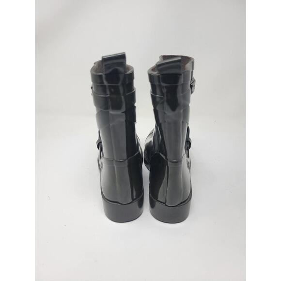Coach Lester Boots Womens Size 5 Green Rubber Rain Waterproof Buckle - Picture 6 of 9
